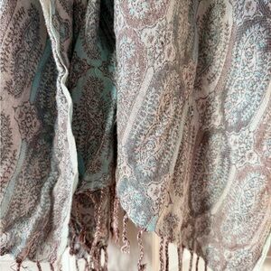 Woven Anthropologie Paisley Scarf with Fringe